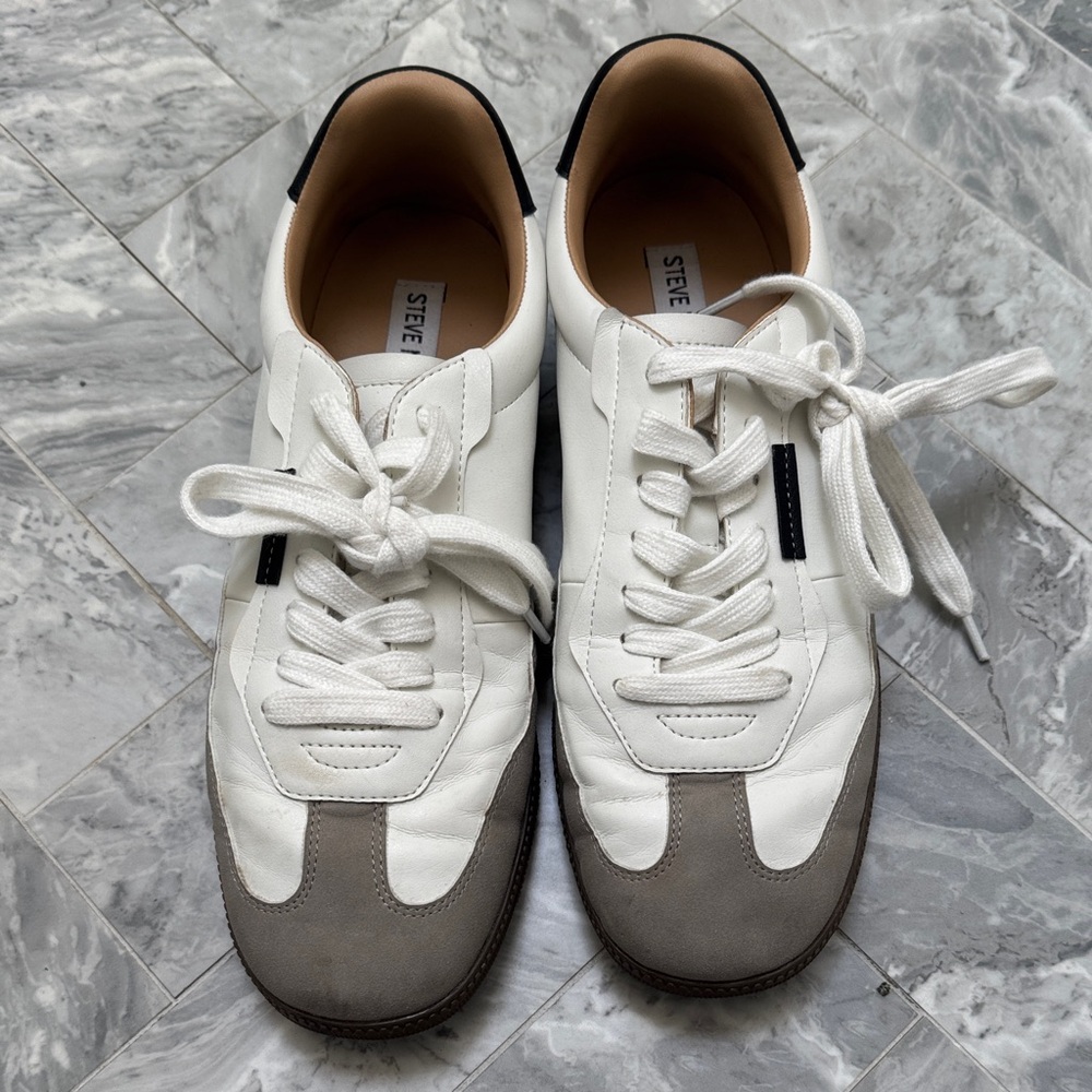 Steve Madden White and Gray Men's Sneakers